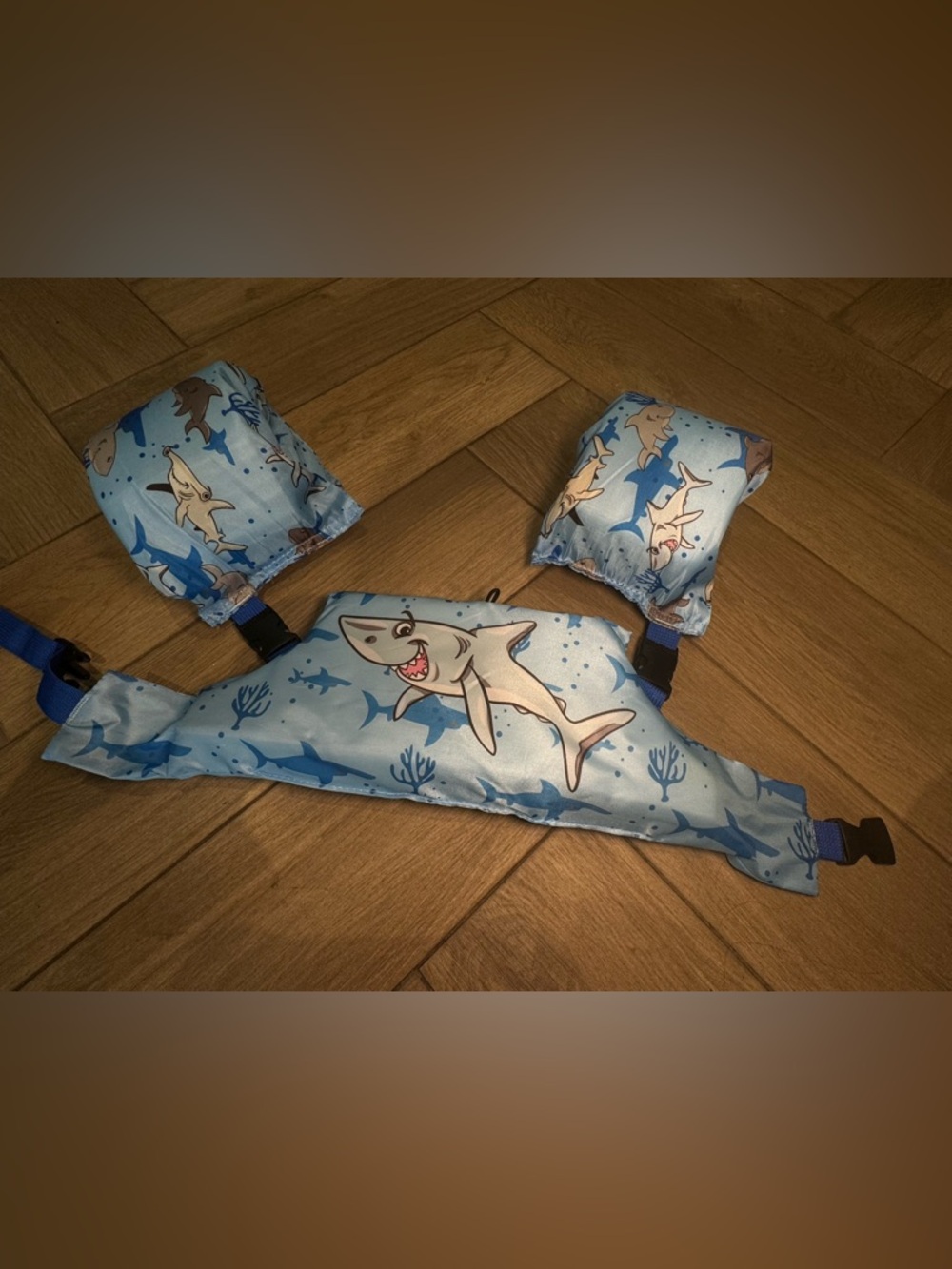 Kids Shark Swim Vest - Light Blue Floatation Aid